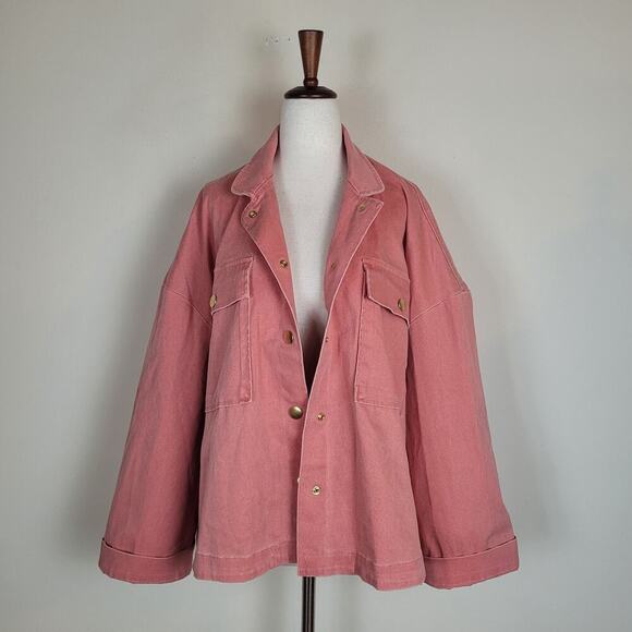 Tuckernuck x Nantucket Reds Stretch Twill Marant Shirt Jacket Womens XXL NEW - Picture 3 of 13
